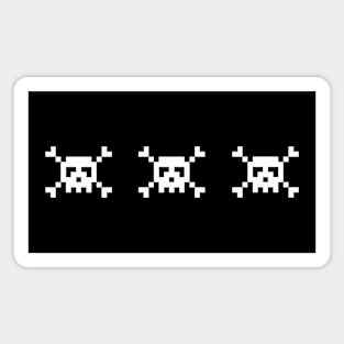 3 8bit skulls by Cezanne Magnet